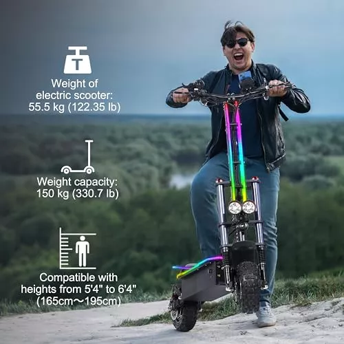 Es23 Scooter Eléctrico Rápido Con Asiento Para Adultos 55 Mp