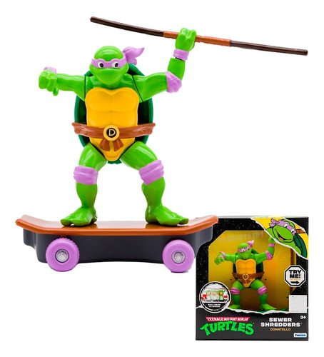 Tortugas Ninjas Donatello Skateboard Pull Back Orig Skate Sk