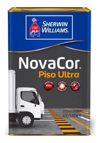 Tinta Piso Ultra Cinza Novacor Sherwin Williams 18 Litros