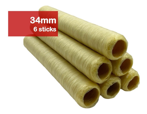 Tripa De Colágeno Para Embutir Seca 34mm - 6 Sticks