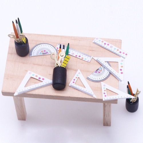 Lápiz De Color En Miniatura A Escala 1:12 De Doll Stationery