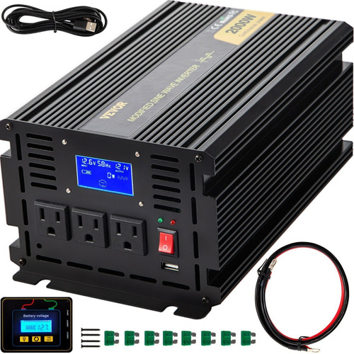 Inversor De Corriente Para Carro 2000w Importado