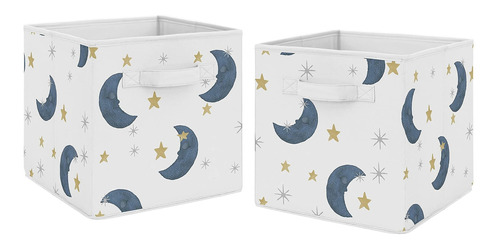 Sweet Jojo Designs Moon And Star - Cajas De Almacenamiento P