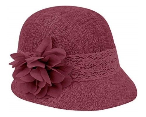 Gorros Sombreros Y Boinas Con Lazo Y Flor Para Mujer Rosado