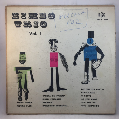 Zimbo Trio - Vol 1 - Bossa Nova - Jazz - Brasil - Vinilo Lp 