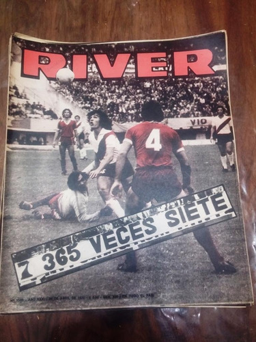 Revista River 1585 Año 1975 River Plate 5 San Lorenzo 1