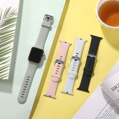 Bandas De Silicona Compatibles Con Apple Watch Series 6 5 4