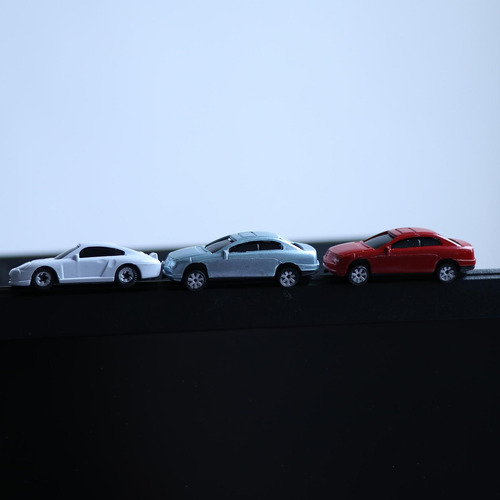 100 Piezas Ho Escala Modelo De Coche 1:87 Edificio Tren