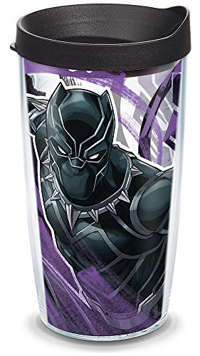 Marvel - Black Panther Made In Usa Vaso Aislado De Doble Par