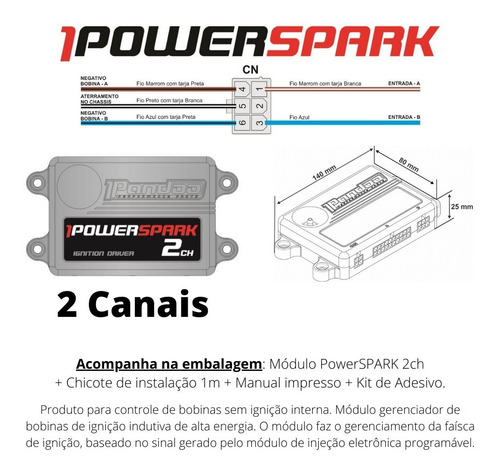 Imagem 3 de 6 de Pandoo Powerspark 2ch + Garantia + Nf + A Vista