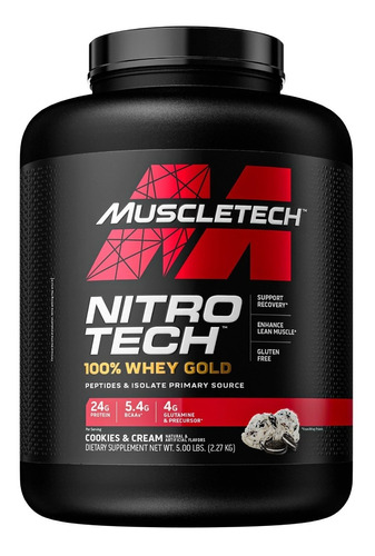 Proteina Nitro Tech Whey Gold 5.5 Lbs Sabores Mercado Envios