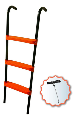 N1fit Trampoline Ladder - 3 Step Wide Universal Trampoline L