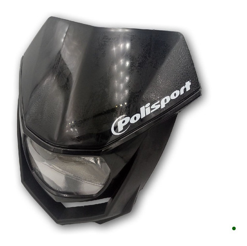 Imagen 2 de 3 de Faro Delantero Halogeno Polisport Negro Enduro Dr650 Dr Moto