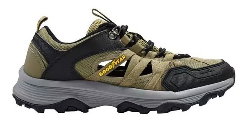 Zapatillas Good Year Trekking Abierta Lateral Hombre Olivos