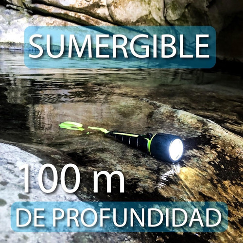 Lámpara de Buceo Acuática Resistente a Golpes, Sumergible a Profundidades de hasta 100 Metros, Lampara De Mano Acuática Sumergible 3000 Lms Buceo,Lámpara Acuática Sumergible,para Acampar Lampara