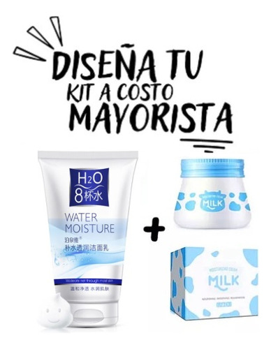 Kit Facial Crema Jabon Nutritivo Leche Milk Laikou Bioaqua