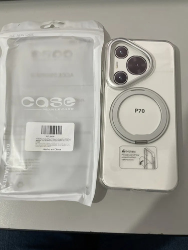 Funda Transparente Para Huawei Pura 70 Suporte Magnético,compatible With Magsafe,kit Mica Pantalla Mica Cámara Hd,magnetic Carbon Fiber Case
