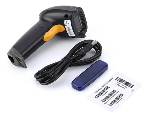 Lector Código De Barras Inalámbrico Usb Scanner Memoria Int Color Negro