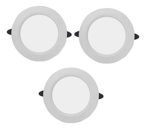 Foco Panel Led 30w Embutido 22cm Redondo Luz Neutra 220v X3