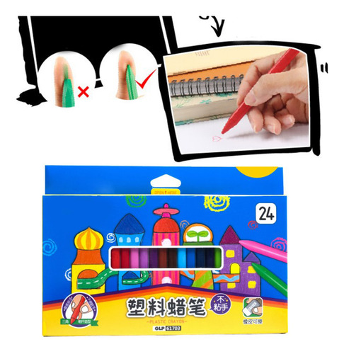 Crayones De Plástico Crayones Para Estudiantes Borrables