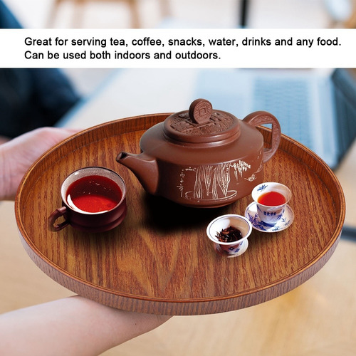 taza de agua rectángulo Bandeja de té de madera que sirve Plato de mesa para té bebidas 20 * 8cm Bandeja de servir de madera café refrigerios 