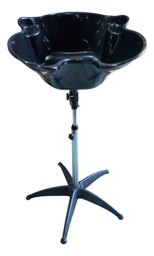 Bacha Lavacabezas Portatil Sin Duchador Premium + Accesorios Negro Reclinable