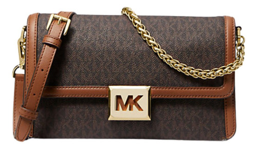 Bolsa Michael Kors Couro Preta/marrom Sonia Media + Dustbag