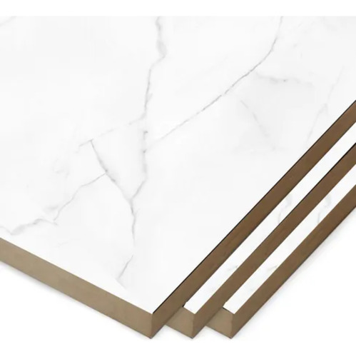 Set De 2 Repisas Para Tv Flotantes Minimalistas Mármol Blanco