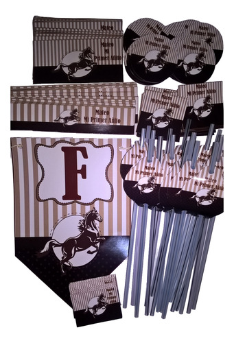 Cotillon Personalizado Caballo Con Bolsitas 15 Invitados