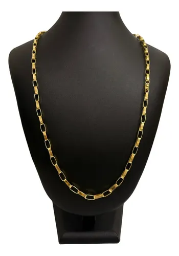 Corrente Cartie Alongado 5mm Reforçada 65cm - Ouro - Dourado