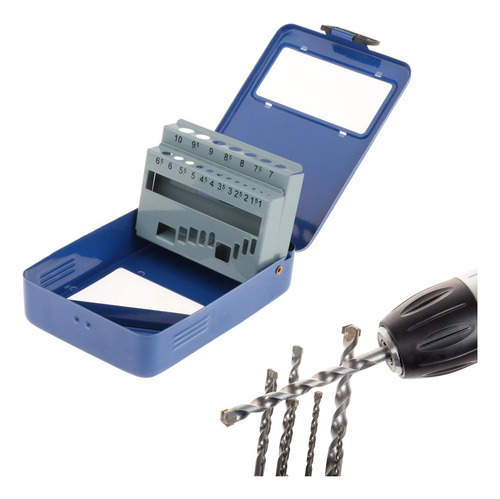 Twist Drill Index Case Suportador De Taladro 15cmx11cmx37cm