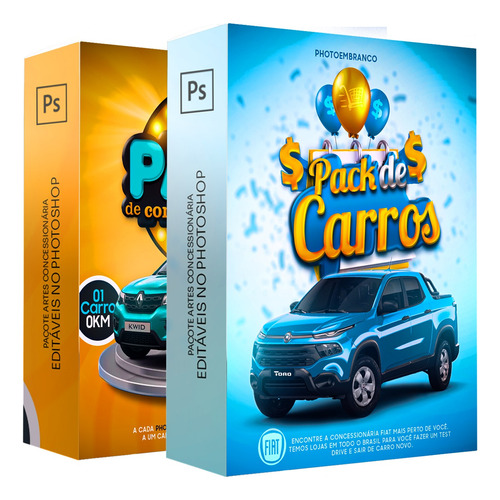 Pack Concessionária, Carros Artes Editáveis Psd  Divulgação