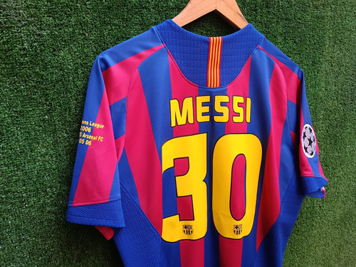 Camiseta Retro Messi Puyol Club Barcelona Finalparis 2006