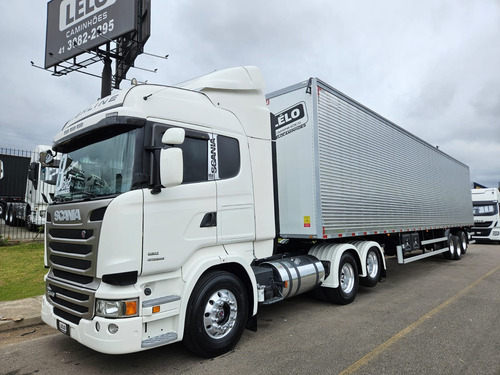Scania R440 6x2 Highline Ano 18 Aut Top + Baú 30 Plt 0km