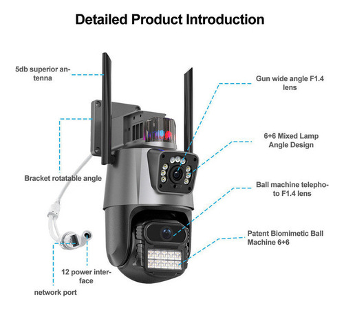Cámara Ip 4k De 8mp Con Wifi, Lente Dual,icsee