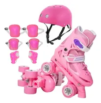 Comprar Patines Rollers Niña Más Protectores Y Casco +envío Gratis