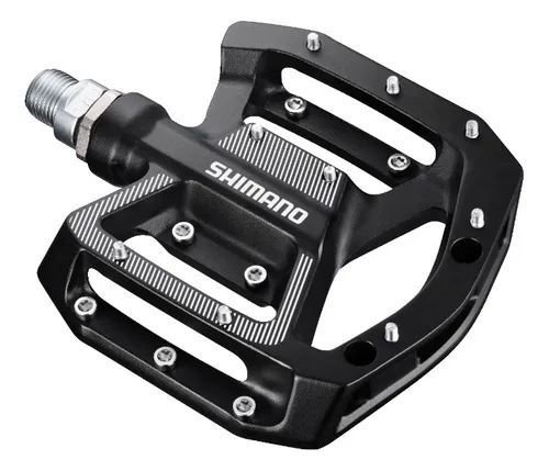 Pedales SHIMANO GR400 Deore -Planos para Bicicleta Enduro MTB -negro