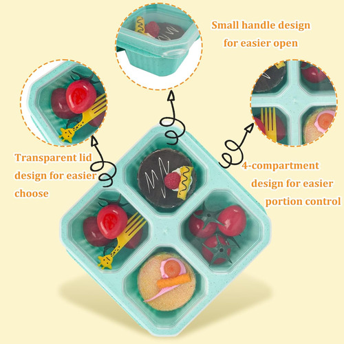 Recipientes Para Aperitivos, Caja De Aperitivos Bento Con 4
