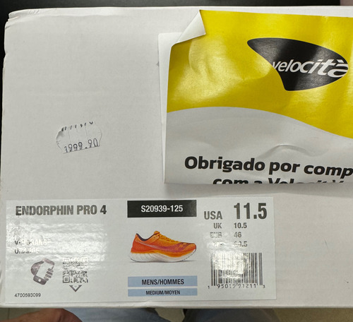 Tênis Saucony Endorphin Pro 4 Masculino Tam 43 (Usado)