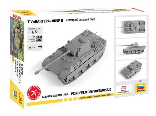 Tanque Pz.kpfw. V Panther Ausf. D- Zvezda 5010 - 1:72