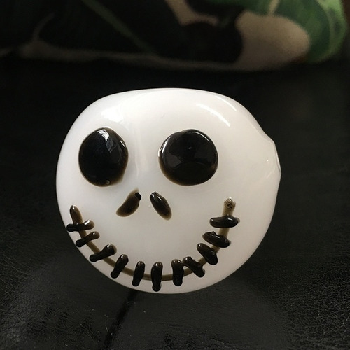 Preciosa Pipa De Vidrio Con Cabeza De Esqueleto Para Fumar D