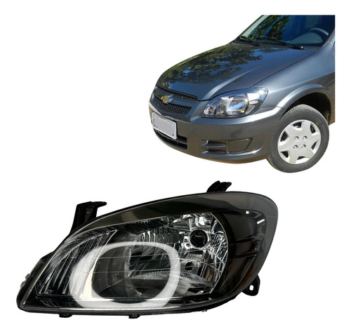 Farol Cinza Celta Prisma 07 08 09 10 11 12 13 14 15 Esquerdo