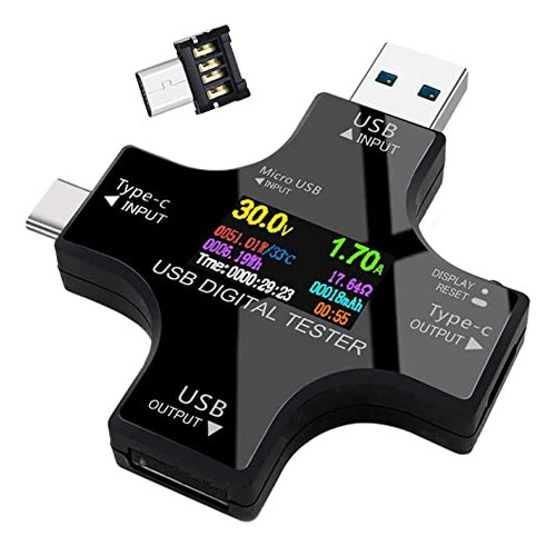 Medidor Usb Tipo C - Multímetro Digital Usb Amperage Po