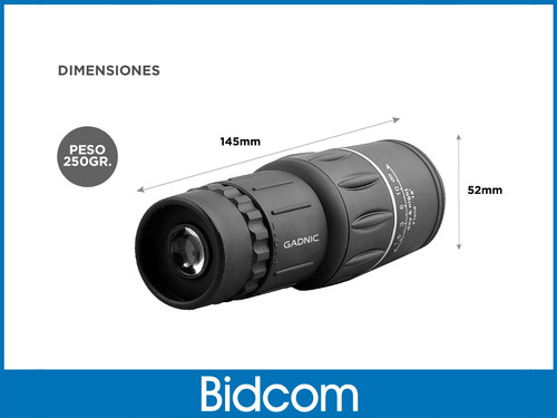 Imagen 6 de 9 de Monocular Gadnic 16x52 Compacto Definicion Alcance Lentes