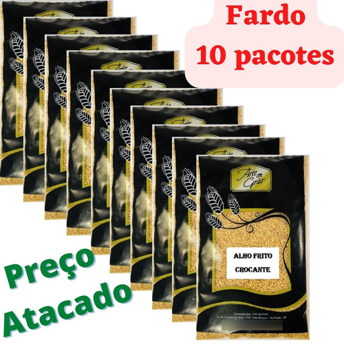 Alho Frito Granulado Marca Arte Em Grão 500g (kit Com 10 Un)