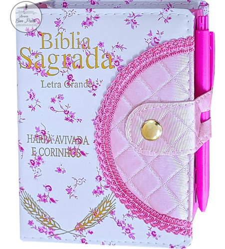 Bíblia Sagrada Com Harpa Avivada E Corinhos Feminina - Arc Modelo Carteira