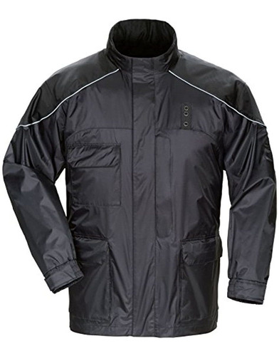 Chaqueta Impermeable Negra Para Hombres