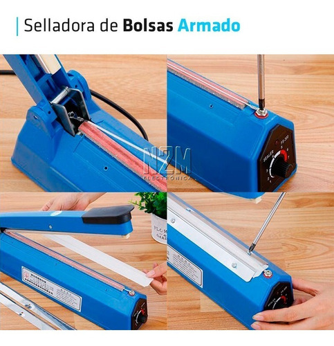 Imagen 4 de 10 de Selladora Cortadora Bolsas 20 Cm Regulador Progresivo