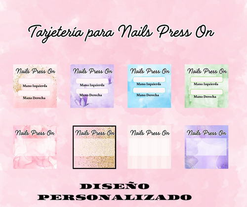 Tarjetería Para Nails Press On