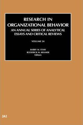 Libro Research In Organizational Behavior: Volume 24 - Ba...